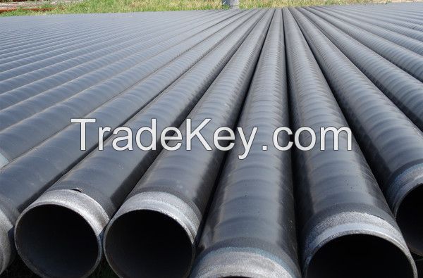 3PE steel pipe/ tube ASTM SPIRAL ANTI-CORROSION PE WELDED STEEL PIPE