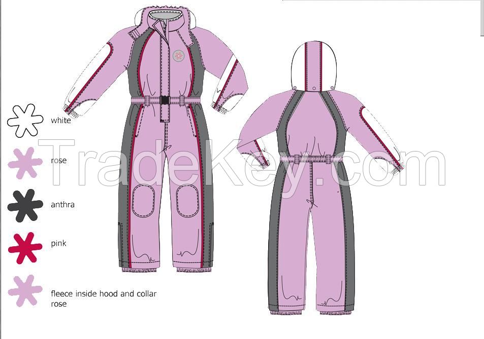 new style custom fashion Waterproof Children Kids Ski Suit  ski overall