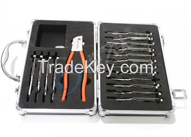 Orginal Lishi tool HU64 VA2 RFB PO GUA1881 32pcs/set 2 in 1 lishi tool repair tool with 1 cutter