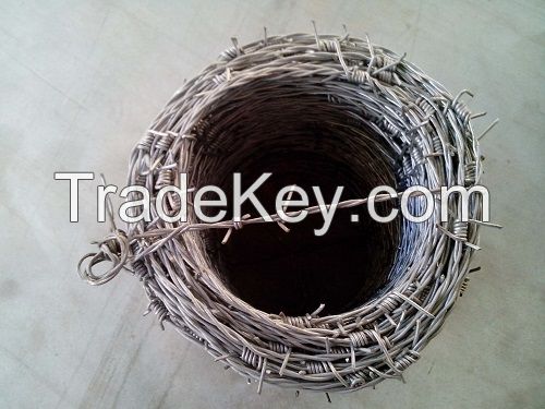 electro &amp;hot dipped galvanized &amp; pvc coated barbed wire China factory