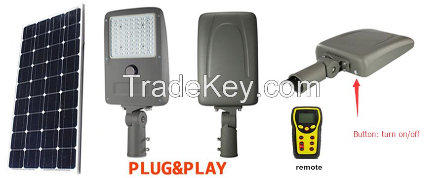 15w rechargeable programmable solar street light