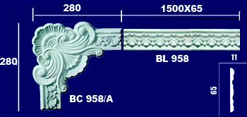 Gypsum Moulding Ceiling Decorative Products, Cornice