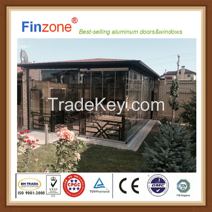 Factory Direct Sale Finzone10 Frameless Folding Glass Window