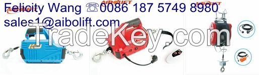 Portable electric winch 450kg with remote