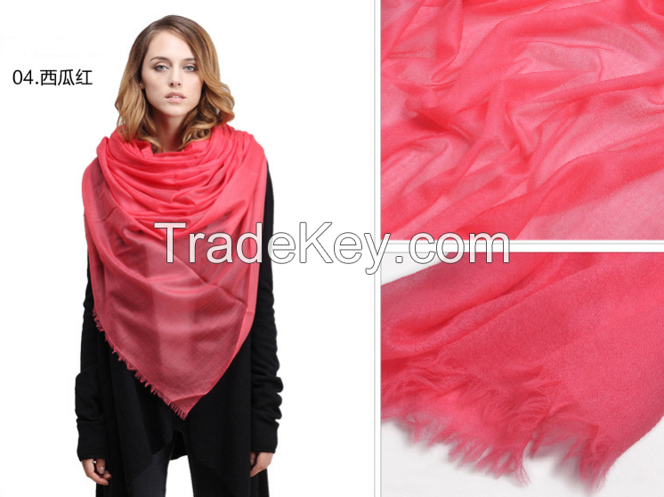 100% cashmere worsted scarves, 300s/1