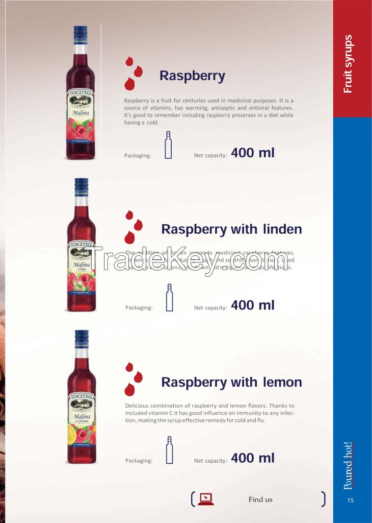 fruit jam and natural fruit syrup and ready meals