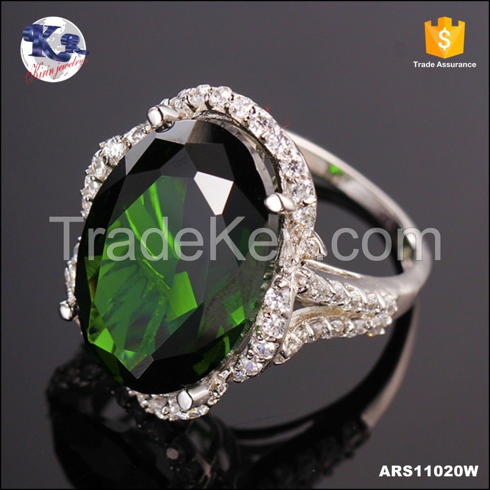 Wholesale Round Heart Signity CZ Jewelry 925 Silver Ring
