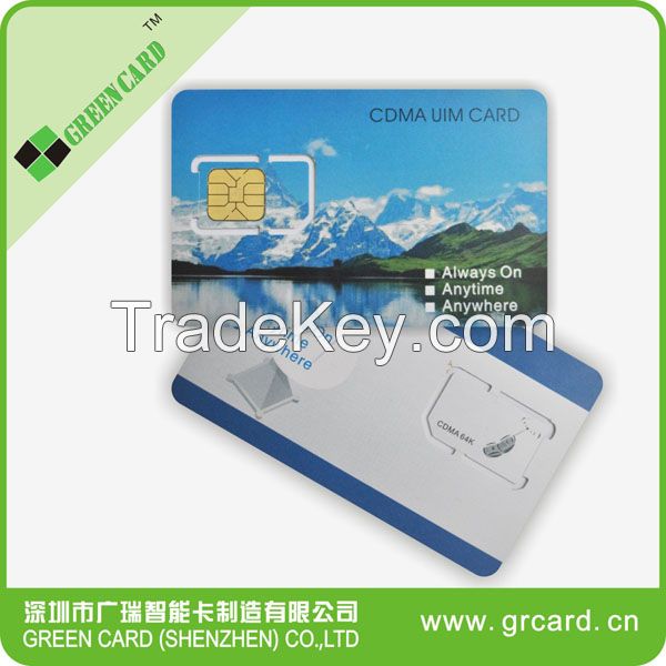 USIM mobile phone sim card 128k sim card 6pin blank lte sim card 4g lte sim cards for operator with free printing 