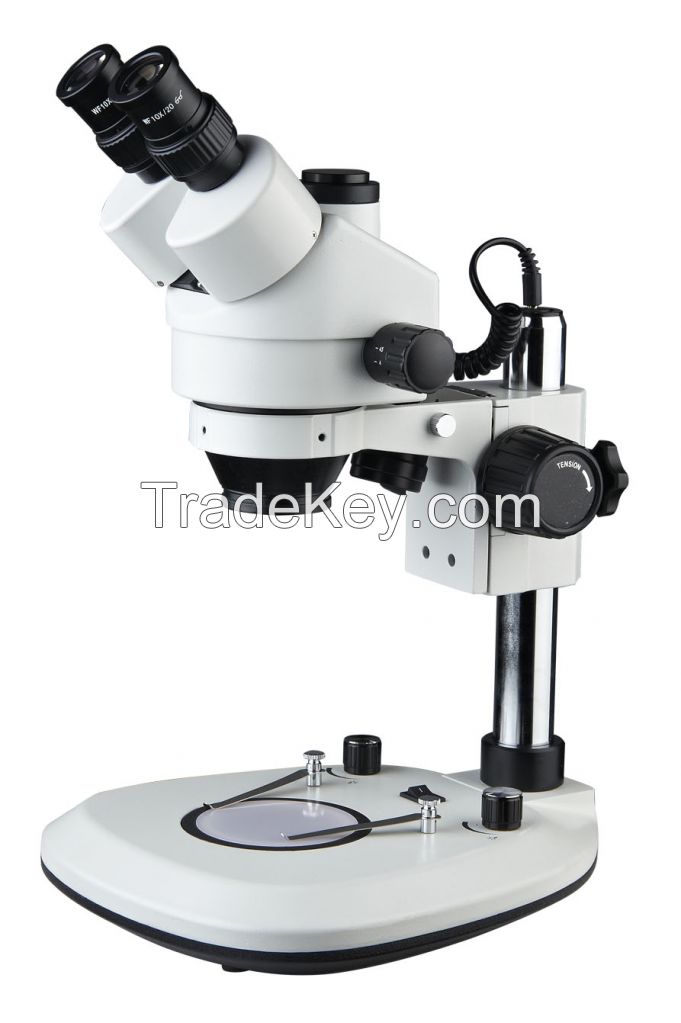 7X~45X Trinocular zoom stereo microscope continue microscope