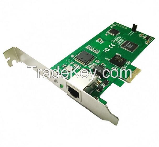 E1 card with Low Profile for 2U server, PCI-E connector 1 port T1 card, TE110 ISDN PRI card supports asterisk