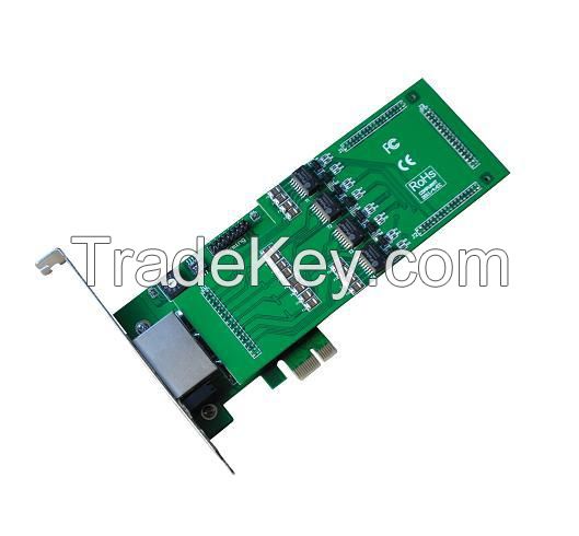 TE430E Quad Span E1/T1 Digital PCI-e Card 2U D430E