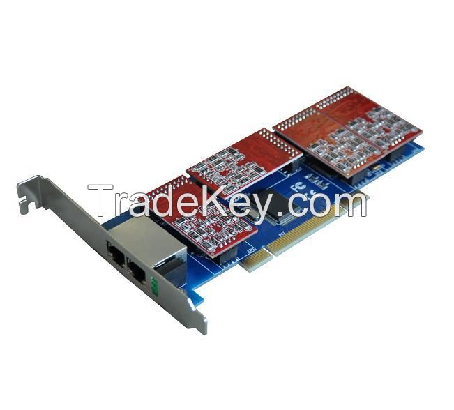 4 FXO/FXS card with Low Profile for 2U server- TDM410P supports Asterisk elastix freepbx, tdm400pe