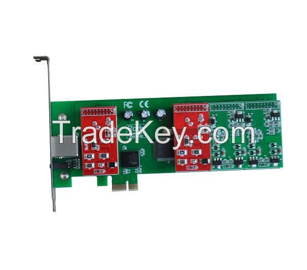 VP-TDM430E 4 Port FXO Asterisk Analog PCI-E Card 2U AXE410P