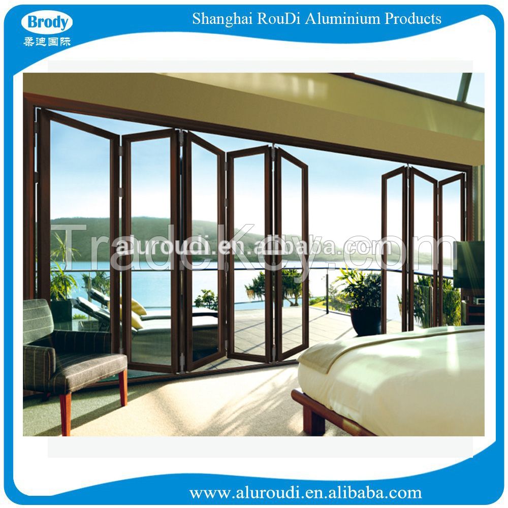 Modern aluminum folding sliding door made in china