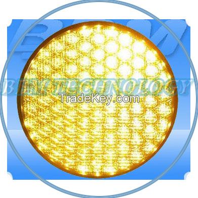 Yellow cobweb lens traffic light module