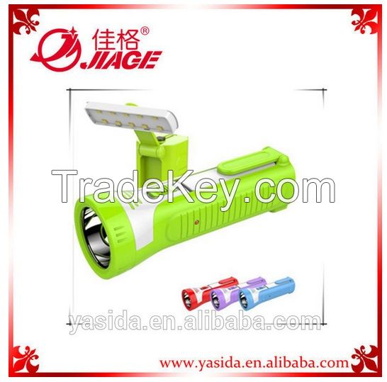 YD8621 Hot sale Rechargeable led flashlight with side light 