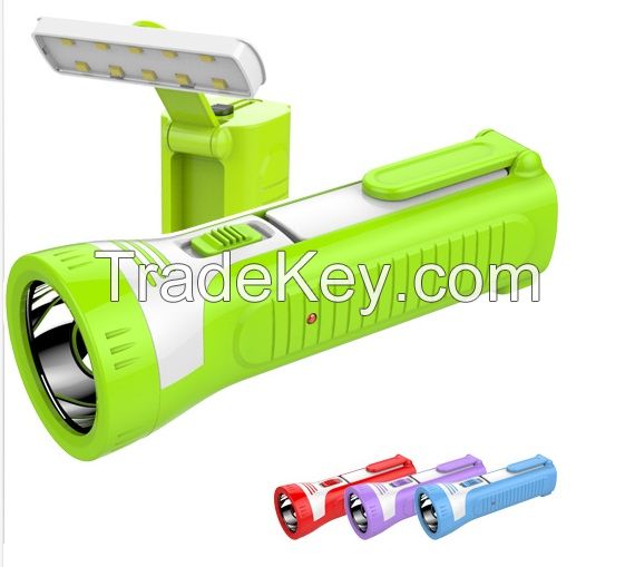 YD8621 Hot sale Rechargeable led flashlight with side light 