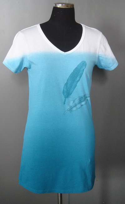 T-shirt with dip dye