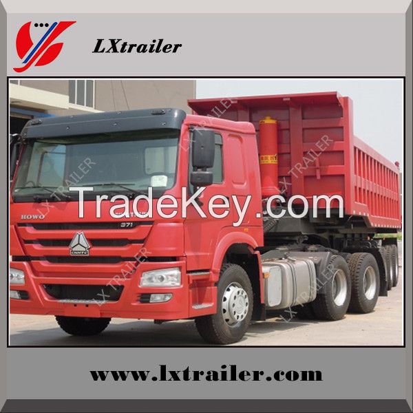 China factory supply 3 axles 50T tipper semi trailer