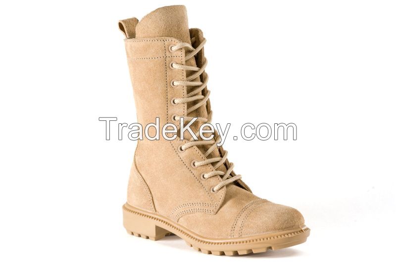 BURG832 Cross-over Suede Desert Combat Boots