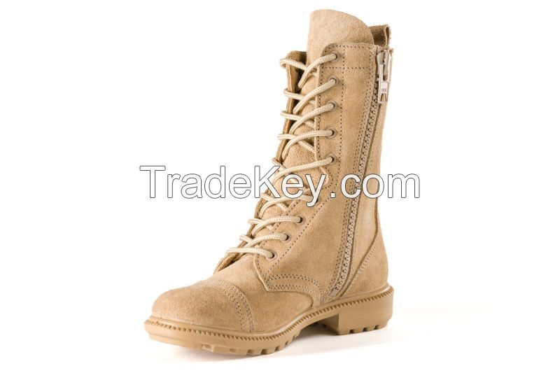 BURG832 Cross-over Suede Desert Combat Boots