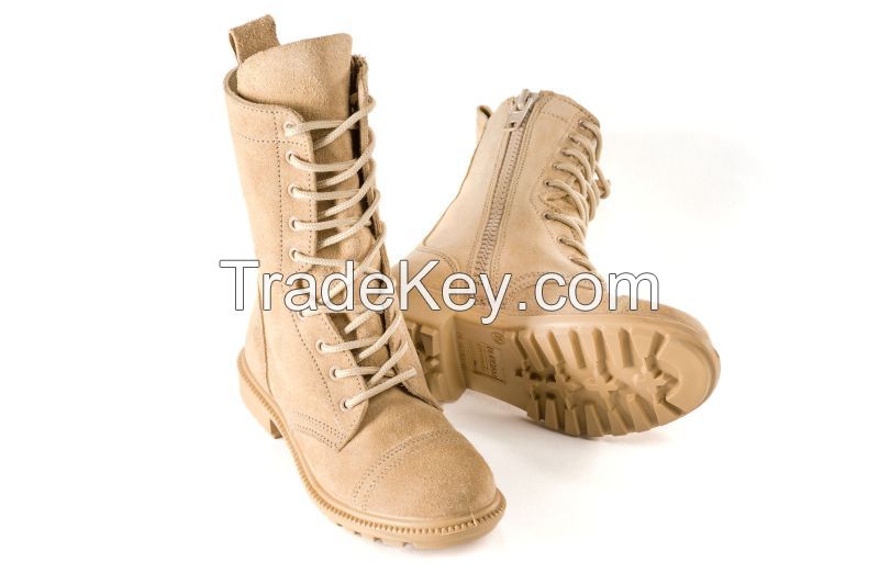 BURG832 Cross-over Suede Desert Combat Boots