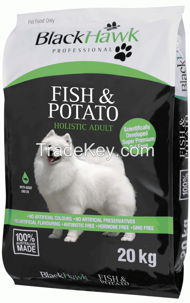 Black Fish and Potato Dry Dogs  food