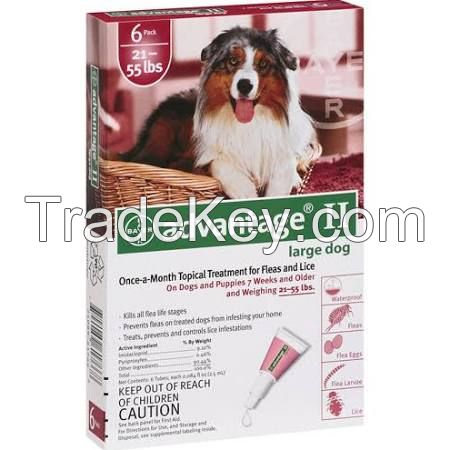 Advantage II for pets, ticks and fleas control for Large  Dogs 45-88lbs