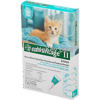Advantage II for pets, ticks and fleas control for Kitten less 5 lbs