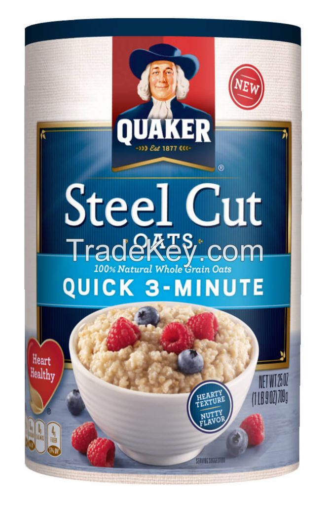 100% Quaker Oats Steel Cut 3 munite