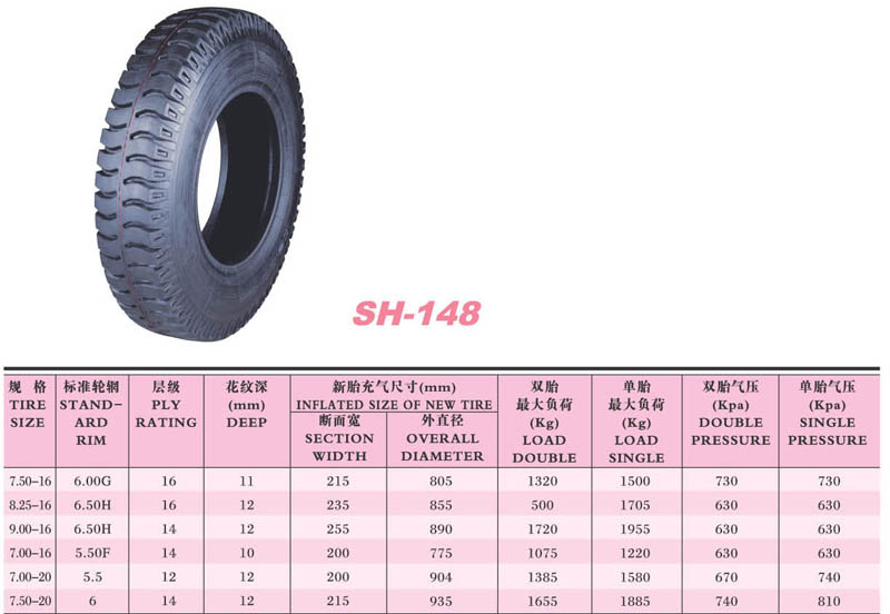 Bias truck tyres