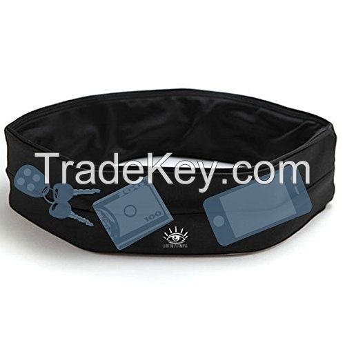 high quality flipbelt fitness water resistant running belt waist bag