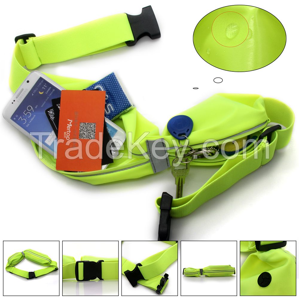 OEM neoprene material water resistant running belt waist bag