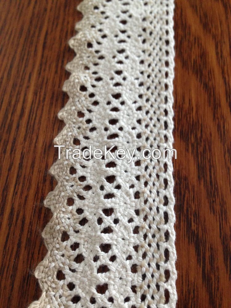 Customized double color cotton lace trims