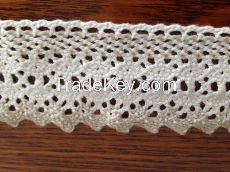 Customized double color cotton lace trims