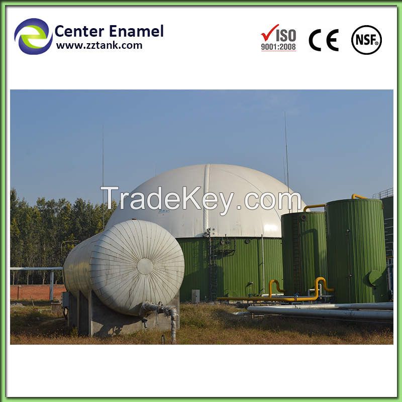 Center Enamel Biogas Plant Fermentation Tank