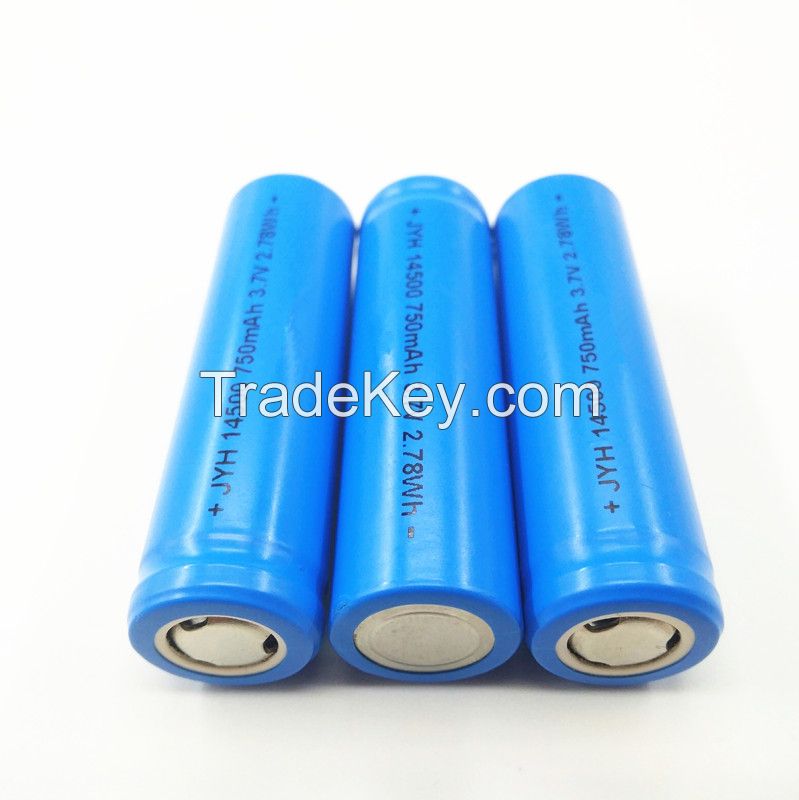 AA Size 750mAh 14500 Li-ion Battery for Electric Shaver