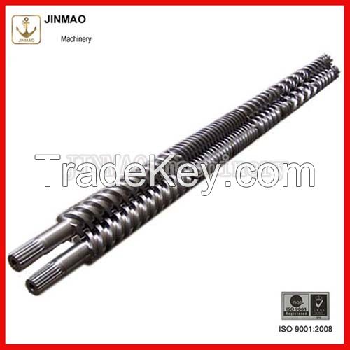 Conical twin screw and barrel