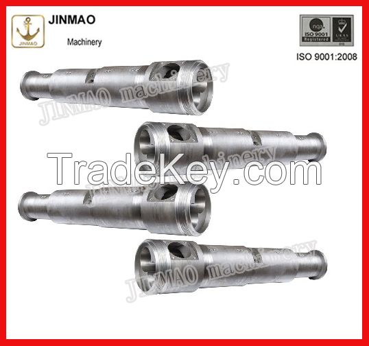 Conical twin screw and barrel