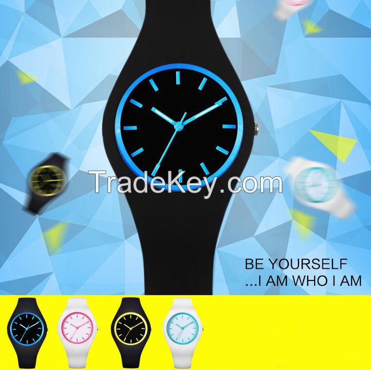 luminous silincone fashion cool design Electron Watch