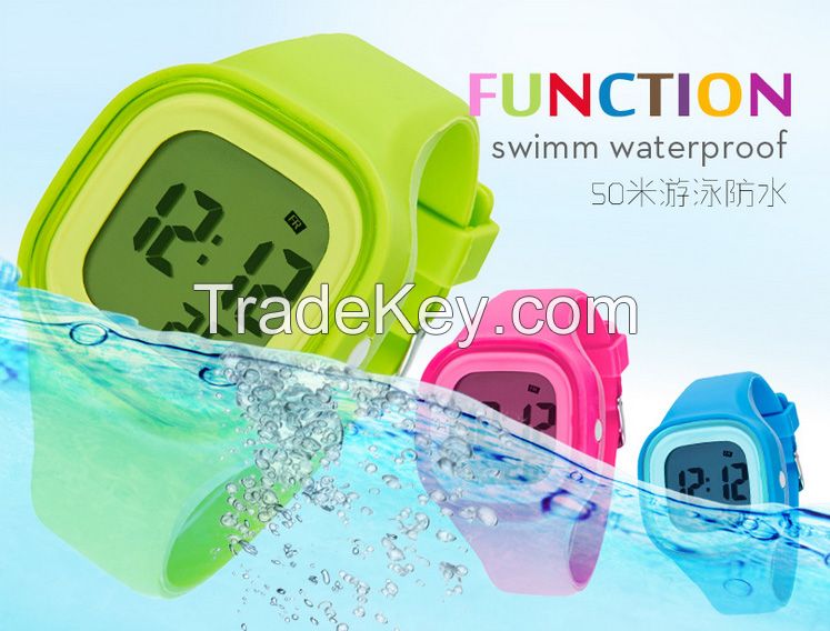 Hot Sell luminous silicone fashion design watch