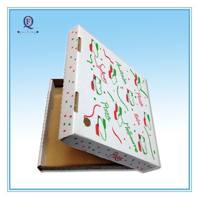 Disposable courrgated pizza box/high quality E-flute pizza box from fa