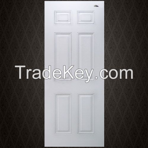 6 Panel Steel Door with wooden edge American Steel Door