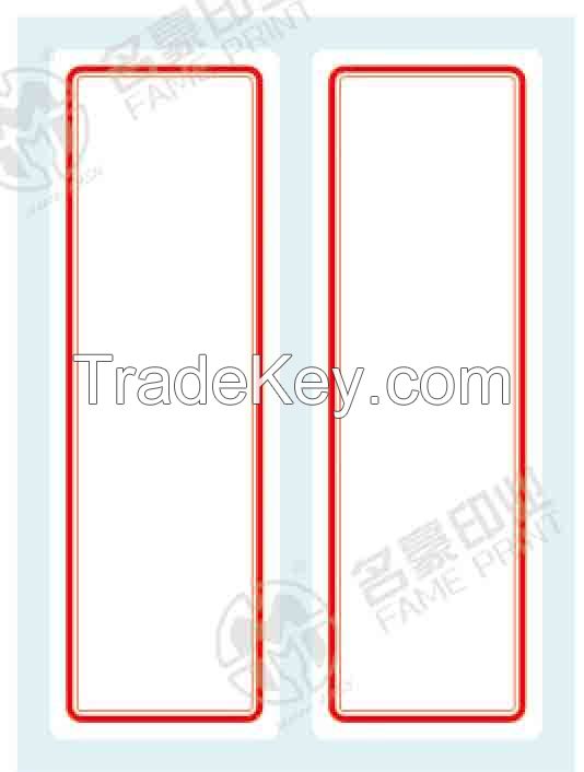 FAME M3107, transparent film protected self-adhesive labels