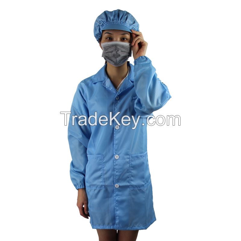 Logo Pocket Poly/Cotton Anti Static Smock Use For LAB