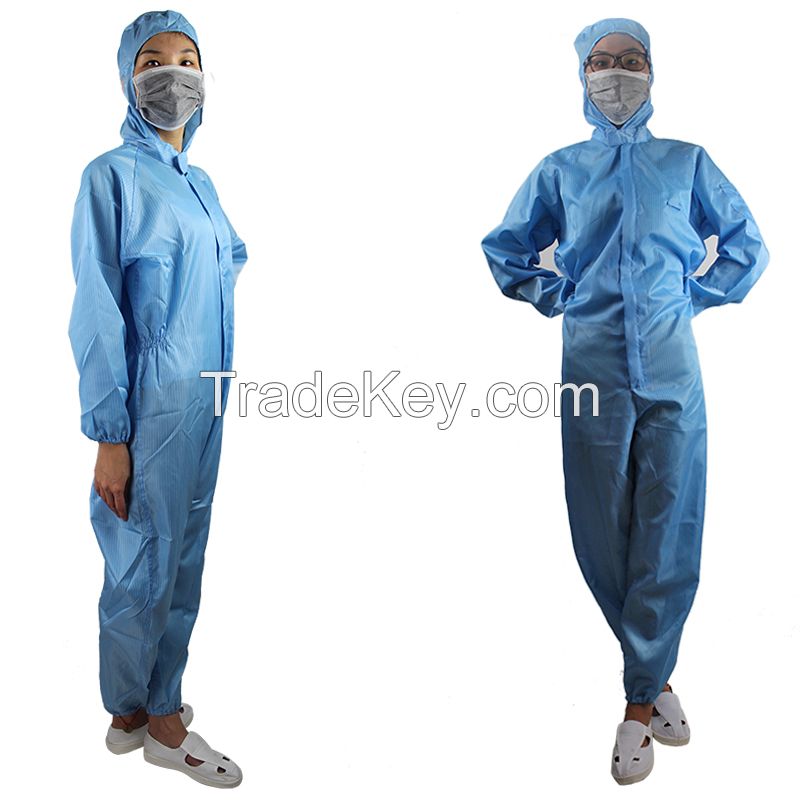 Comfotable Breathable Blue Anti Static Safety Coat Size L