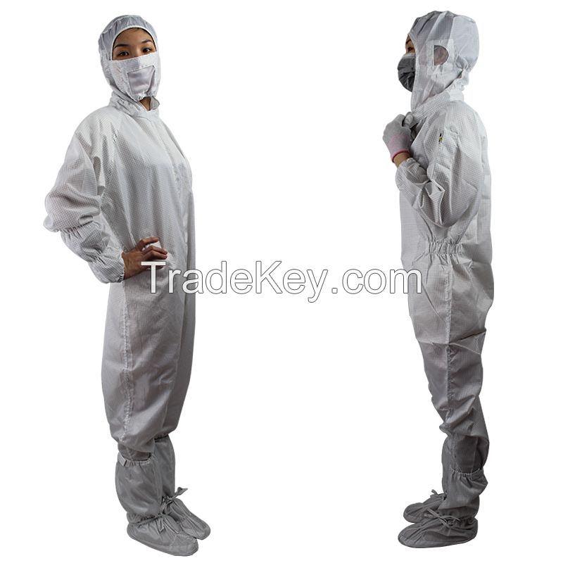 Unisex Anti-static LAB Coveralls Clothes Uniform Blue Size S 