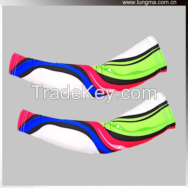 Lycra custom printed compression Running arm sleeves