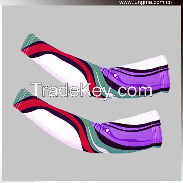 Lycra custom printed compression Running arm sleeves