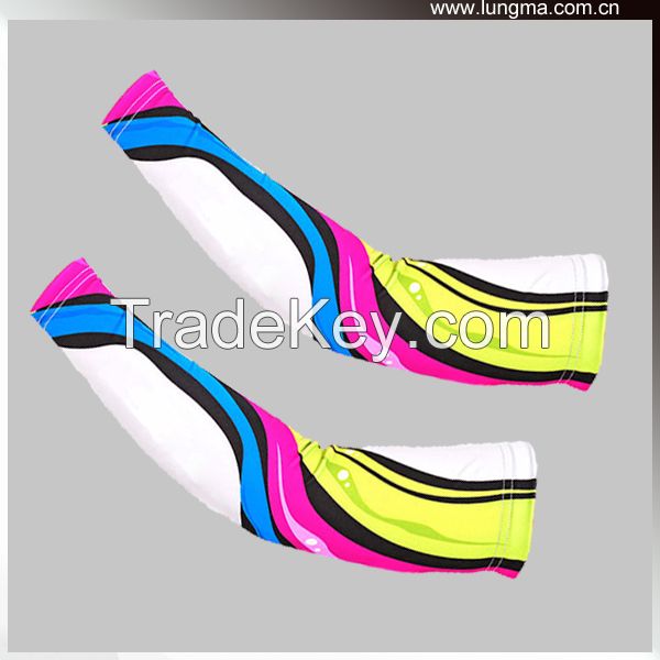 Lycra custom printed compression Running arm sleeves